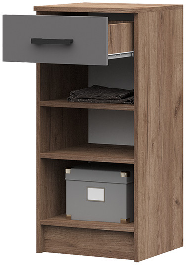 ТБ-201 Машенька ЛДСП тумба с ящ. (400*866*380) дуб крафт табачный/серый графит (для ВШ-201 и ЗР-201 не выбирать)