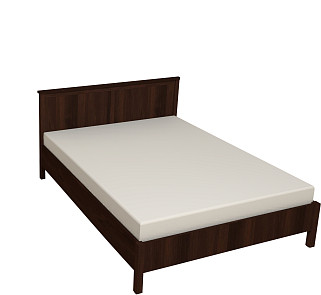 Кровать с ортопедическим основанием (дерево) Sherlock 43 140х200, орех