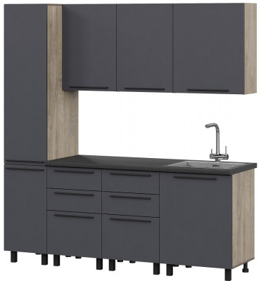 Кухня Этна 2.0 м. Комплект 1, софт графит