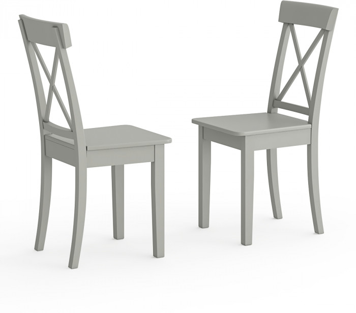Два стула Мебель--24 Гольф-14 разборных, цвет серый, деревянное сиденье серое, ШхГхВ 41х42х95 см., от пола до верха сиденья 47 см.