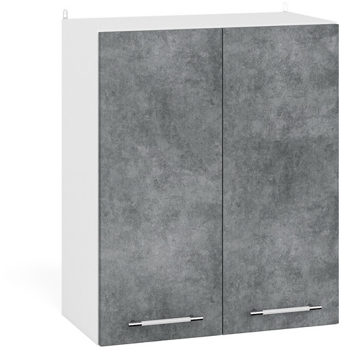 Кухня Мебель--24 ШВ600 Шкаф 60 см., корпус белый/фасад МДФ бетон лофт графит