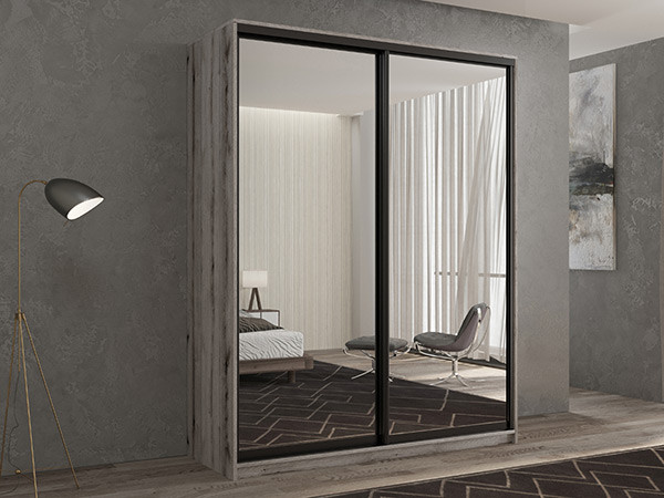 Шкаф-купе Кааппи 1 Эвок Окаменелый 110х45х230 см