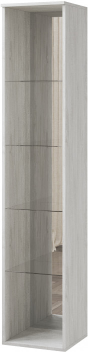 Ливорно Пенал-витрина ЛШ-7 ясень анкор светлый патина серебро