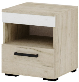 Тумба прикроватная "Адель" - Крафт серый/Крафт белый