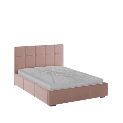 Рио Кровать интерьерная 140 пыльная роза квадрат, ортопед