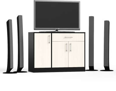 Комод СВК № 4, цвет венге/дуб лоредо, ШхГхВ 120х42х87 см. (Комод Стандарт № 4)