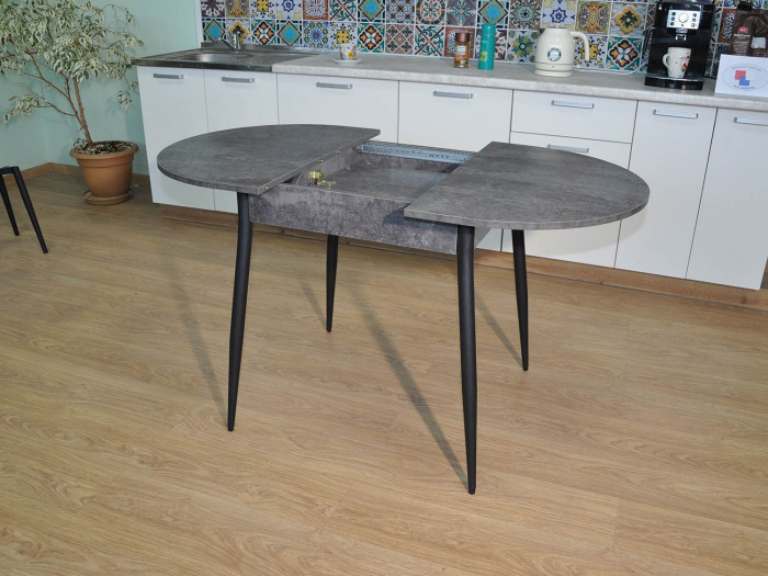 Обеденная группа Стиль-1 / Стул Х 4 шт. / Цемент темный/черный / бид 08