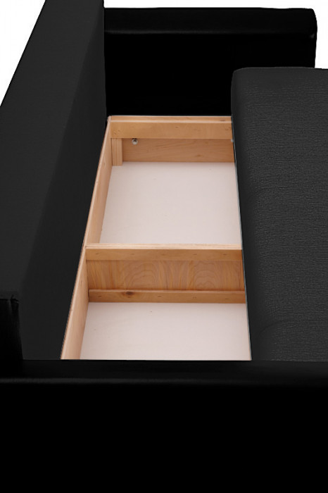 Диван-еврокнижка Амстердам 140, велюр черный