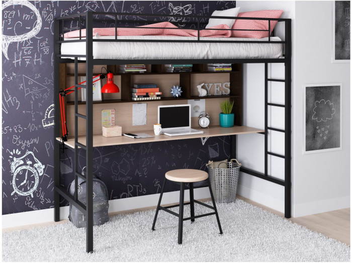 Кровать-чердак Севилья 1.2 (Венге, Слоновая кость)