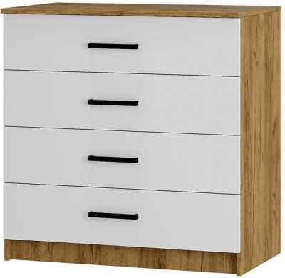 Комод "Евро" КМ-02 крафт/белый