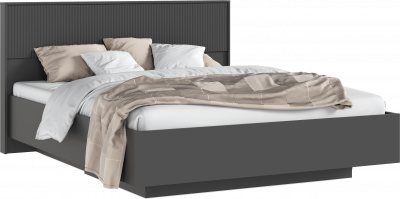 Кровать парящая с ортопед. основанием Марвэл 1,6м, Графит/Браш графит