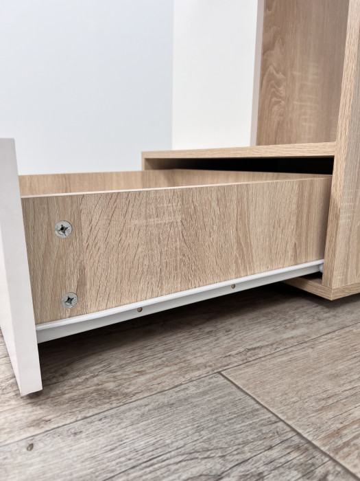 Компьютерный стол Квартет-11, Белый/Ателье светлое