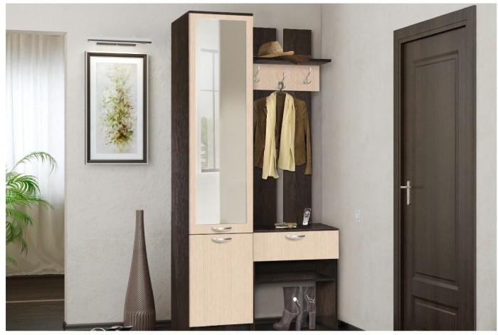 Прихожая Иннэс-3 (ясень светлый/ясень темный)