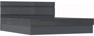 Оливия Кровать 1,6м с ПМ (Графит, Графит Софт)