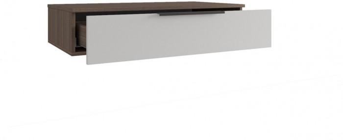 МС Роза Тумба подвесная 900.2, Ройс+ ручка скоба, Орех Франклин карамель/Графит скин