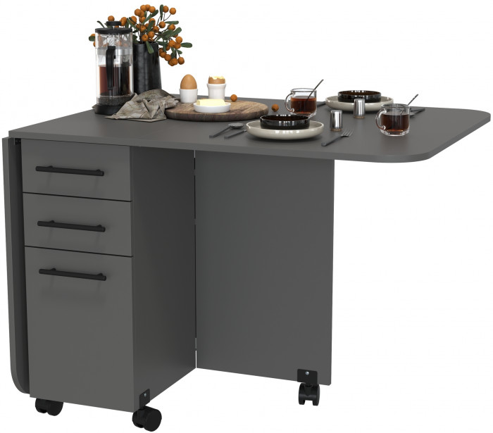 Стол-книжка с ящиками 1-6702граф, графит