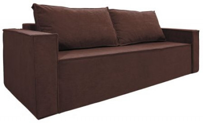 Диван-еврокнижка Лофт Люкс 140, велюр коричневый