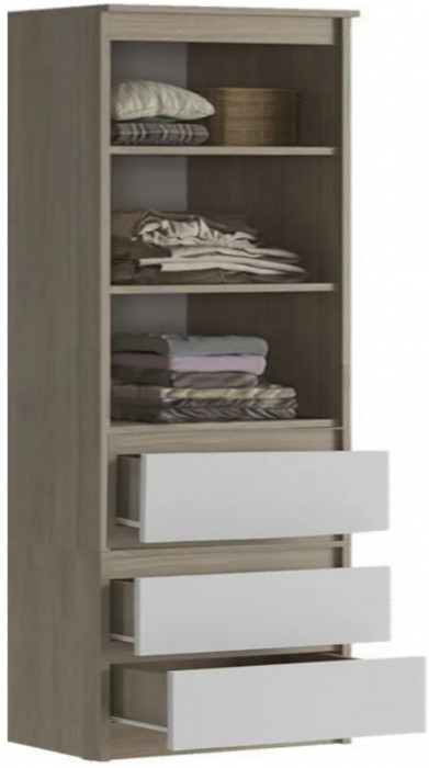 Модульная детская Челси, композиция 5 (Белый глянец, Дуб Сонома)