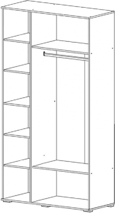 Норд Шкаф трехстворчатый 1200 + Норд Антресоль к шкафу 1200 Дуб Крафт белый