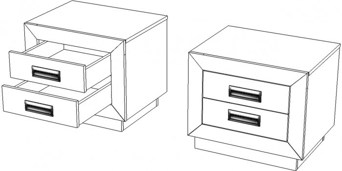 Набор мебели для спальни "Эстель" - Дуб полярный/Сосна натуральная