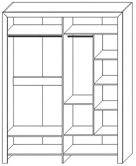 Набор мебели для спальни "Эстель" - Дуб полярный/Сосна натуральная