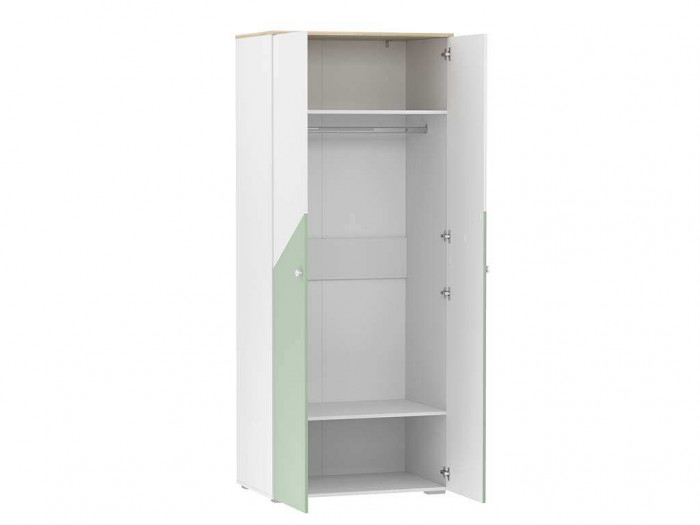 НМ 041.42 шкаф для одежды Банни белый/дуб сонома/макарун