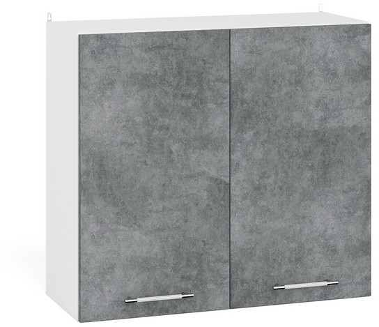 Кухня Мебель--24 ШВ800 Шкаф 80 см., корпус белый/фасад МДФ бетон лофт графит