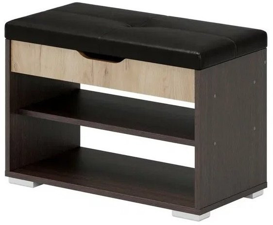 Эва Банкетка БК-002 (Дуб сонома светлый / белый)