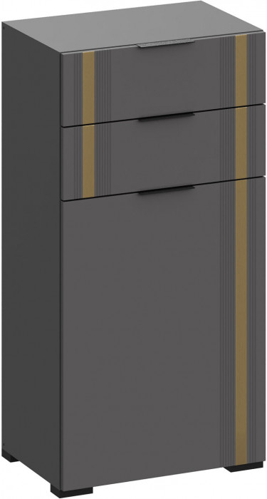 Модульная Прихожая Эмэ, набор №2, Графит/Графит золото, Simple 27