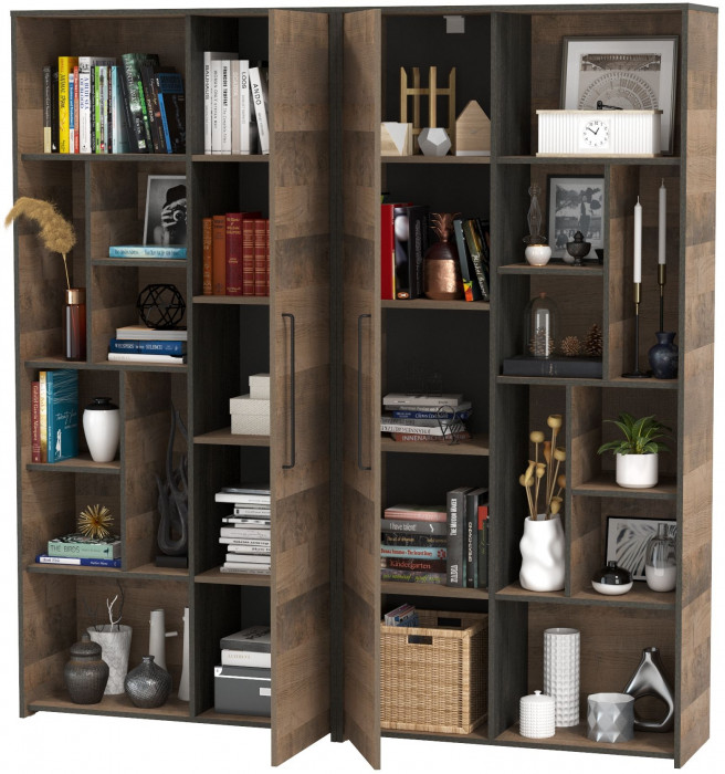 Трувор 13.206 Шкаф-стеллаж + 13.206 Шкаф-стеллаж, дуб гранж песочный/интра