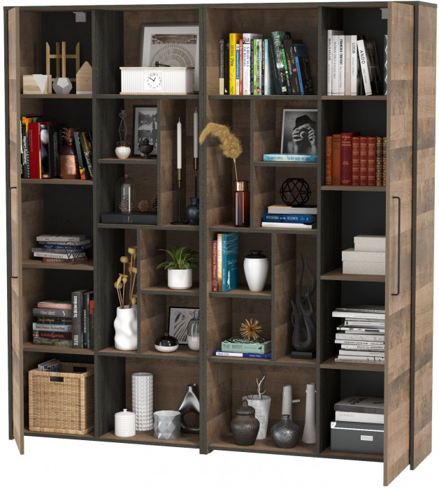 Трувор 13.206 Шкаф-стеллаж + 13.206 Шкаф-стеллаж, дуб гранж песочный/интра