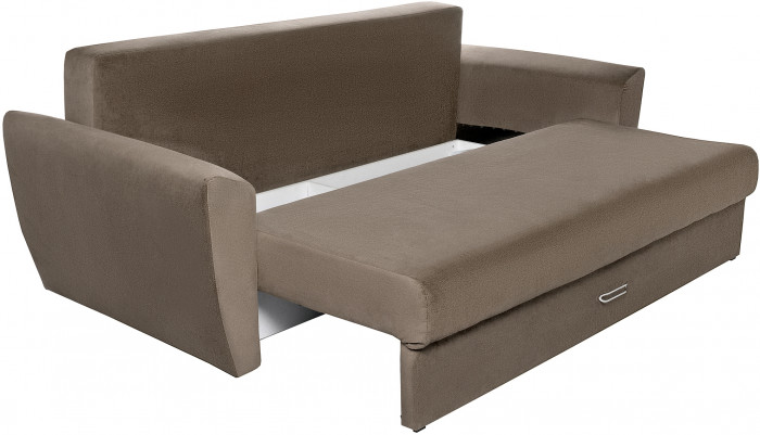 Диван-кровать Амстердам Люкс, 160х195, еврокнижка, пружинный блок, велюр, коричневый