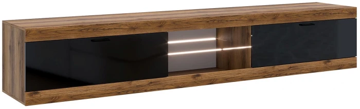 Прага Модульная Гостиная, вариант №2, делано/Черный глянец