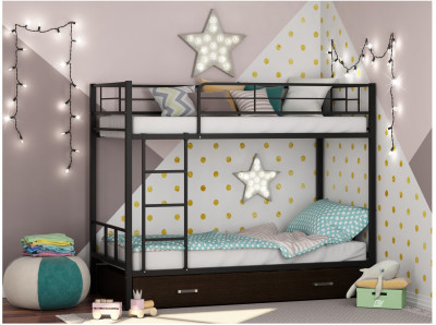 Двухъярусная кровать Севилья 2Я (Черный, Венге)