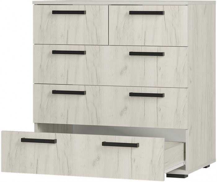 Комод "Стандарт №5" NEW (800х828х460) дуб крафт белый