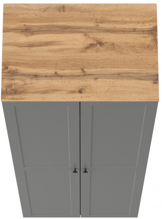 Остин 13.224 Шкаф, цвет серый графит/дуб крафт золотой, ШхГхВ 80х54,3х229,6 см.