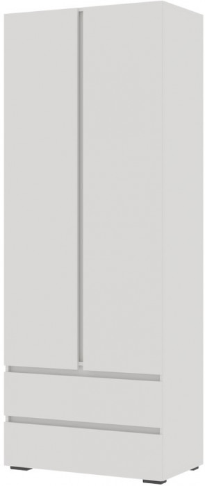 Хелен ШК 01 Шкаф 2х створчатый(0,800х2,100х0,460) белый/белый