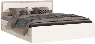 Кровать 0,9м с настилом ЛДСП Мартина, Дуб крафт серый/Кашемир
