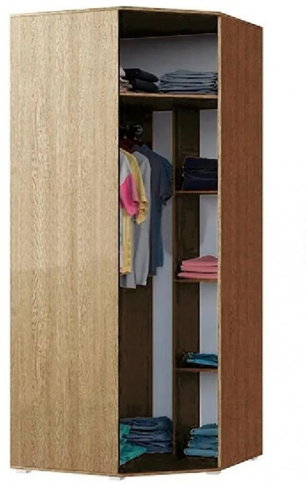 Ким Шкаф угловой (Венге / Белый глянец)