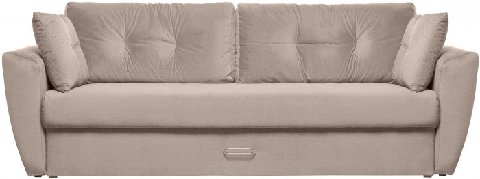 Диван-кровать Амстердам Люкс, 150х195, еврокнижка, пружинный блок, велюр, бежевый