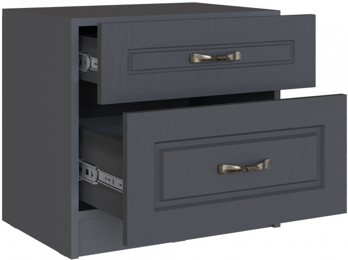 Тумба прикроватная Апполия, Графит серый/Лунный кратер