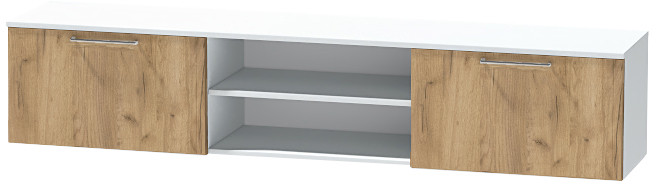 Тумба-2 под ТВ подвесная "Иннэс-7", Белый/Крафт золотой