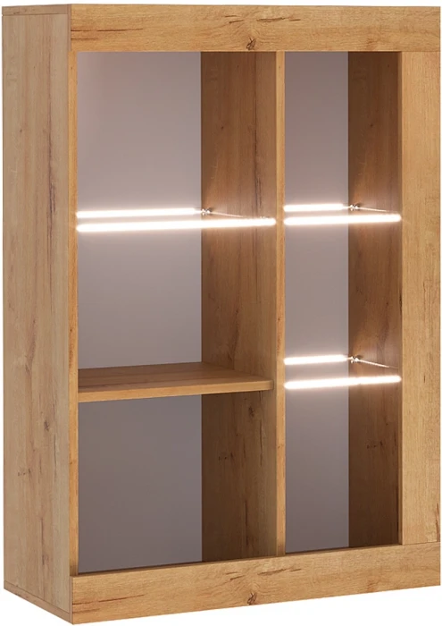 Прага Модульная Гостиная, вариант №3, Дуб Вотан/Белый глянец