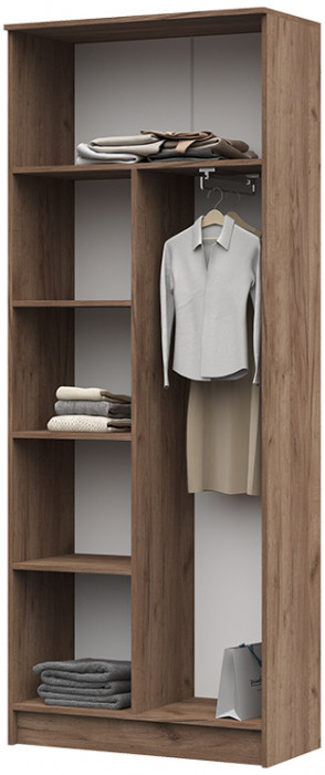 ШК-204 Машенька ЛДСП шкаф комби (800*2020*380) дуб крафт табачный/кашемир