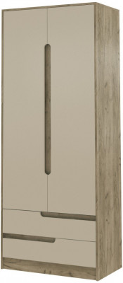 Шкаф 2-х створчатый Гавана, Крафт серый/Кашемир