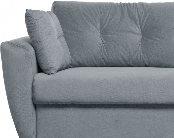 Диван-кровать Амстердам Люкс, 150х195, еврокнижка, пружинный блок, велюр, серый