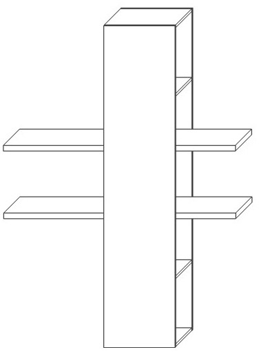 Полка навесная Альда, Сосна касцина