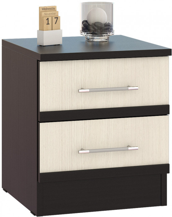 Сакура Тумба прикроватная, цвет венге/дуб лоредо, ШхГхВ 40х42х47 см.