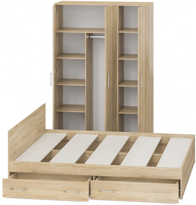 Спальня Стандарт 1-1800Я, дуб сонома