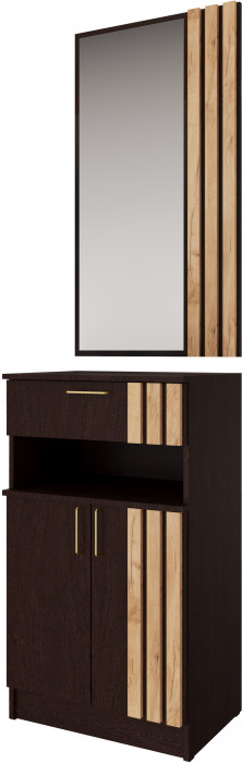 Кано Тумба с зеркалом КПТ венге/дуб крафт золотой